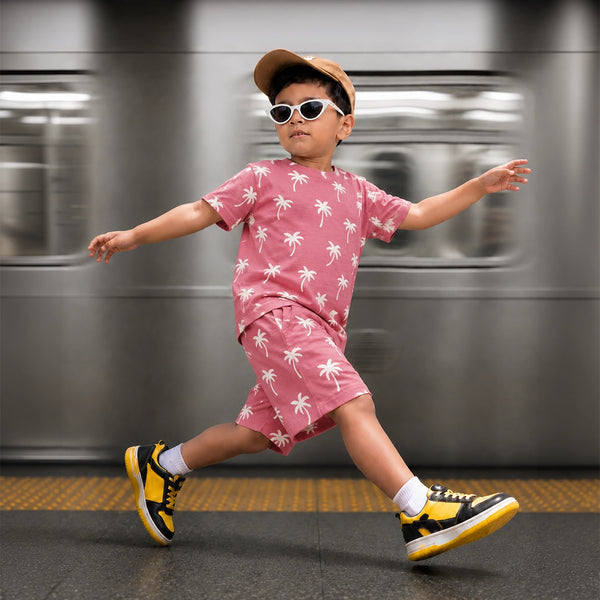 Boy's Coconut Tree Print Night Set