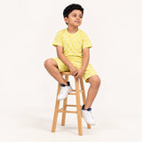 Boy's Yellow Paw Print Night Set