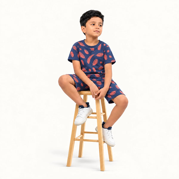 Boy's Leaf print Night Set