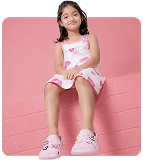 Girls Sleeveless Strap Frock