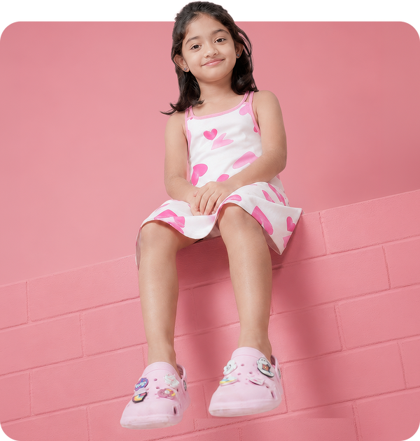 girls Sleeveless Strap Frock