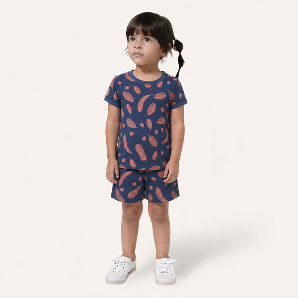 Girl's Leaf print Night Set