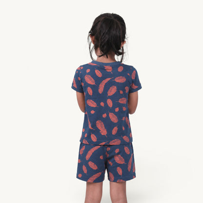 Girl's Leaf print Night Set