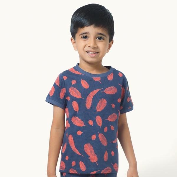 Boy's Leaf print Night Set