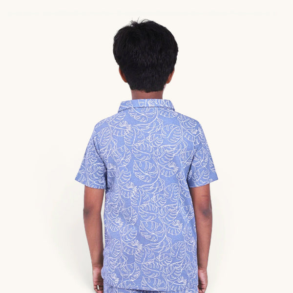 Light Blue & White Collar Set