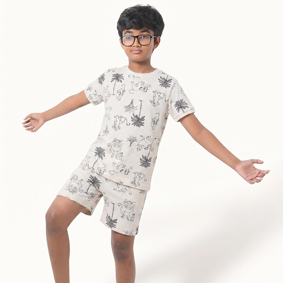 Boy's Lion Print Night Set