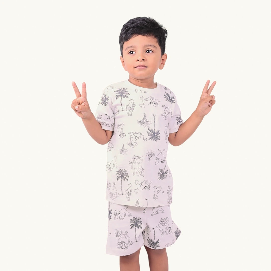 Boy's Lion Print Night Set