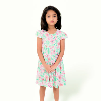 Multi-colour Floral Layered Frock