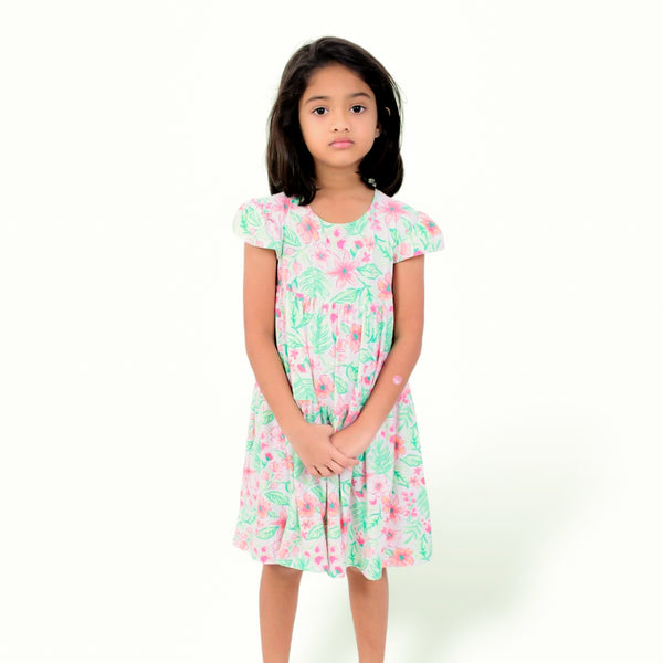 Multi-colour Floral Layered Frock