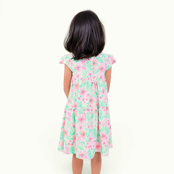Multi-colour Floral Layered Frock