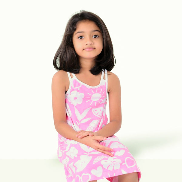 Neon Pink Two Strap Frock