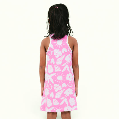 Neon Pink Two Strap Frock