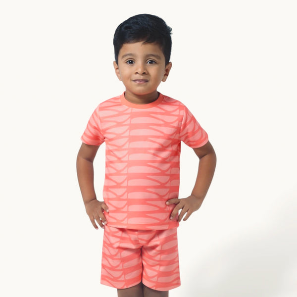 Orange Geo Print Casual Co-ord Set