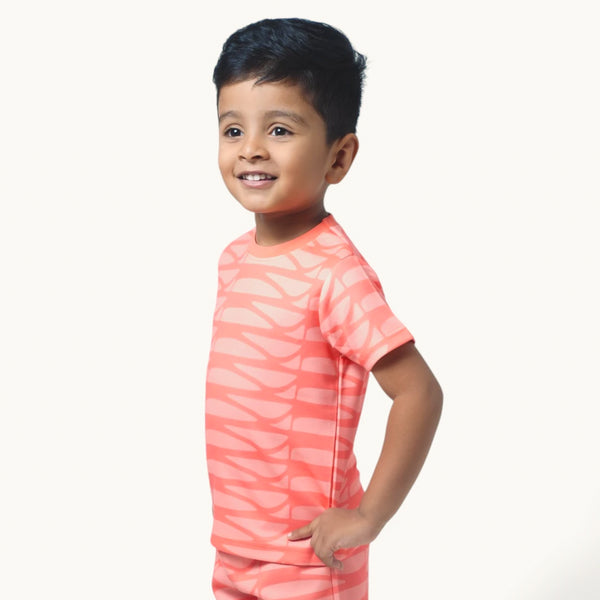 Orange Geo Print Casual Co-ord Set