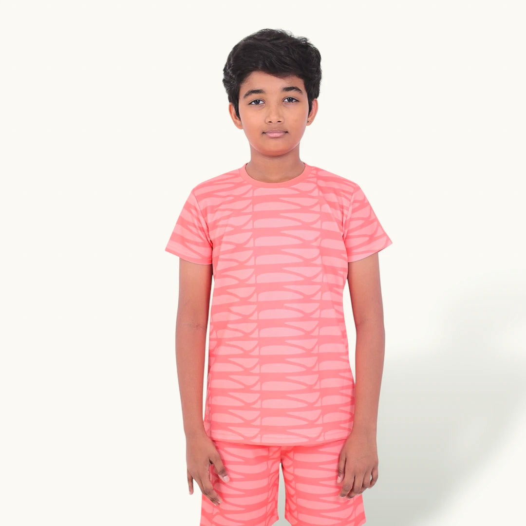 Orange Geo Print Casual Co-ord Set