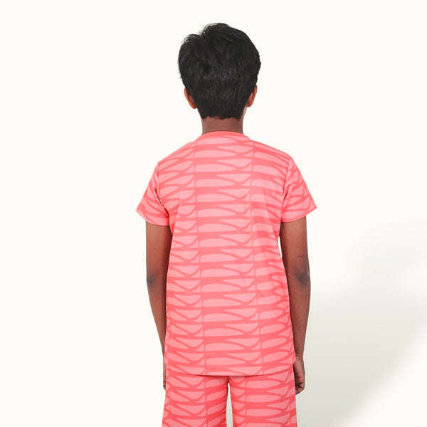Orange Geo Print Casual Co-ord Set