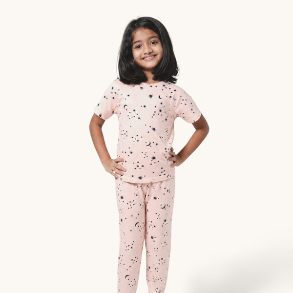 Peach Star Raglan Set