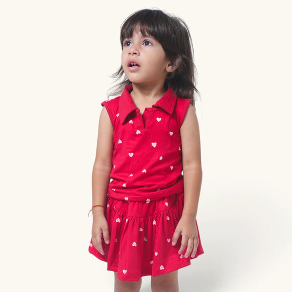 Red Hearts Co-ords Set