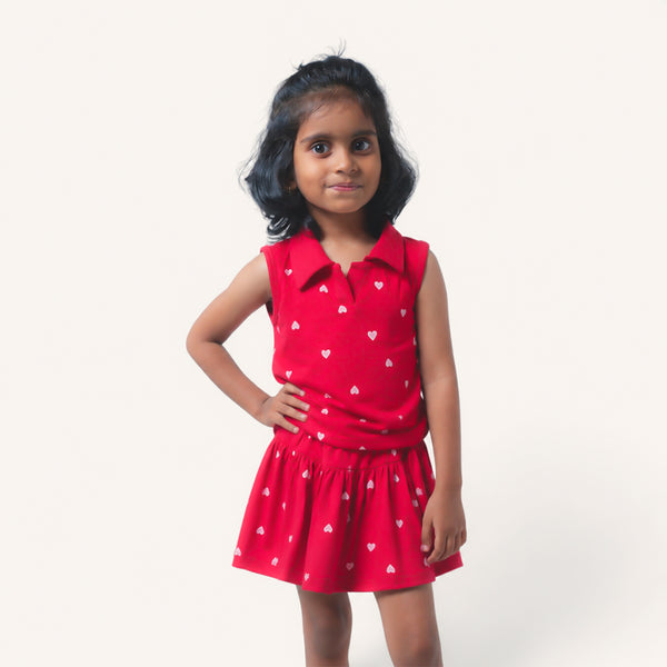 Red Hearts Co-ords Set