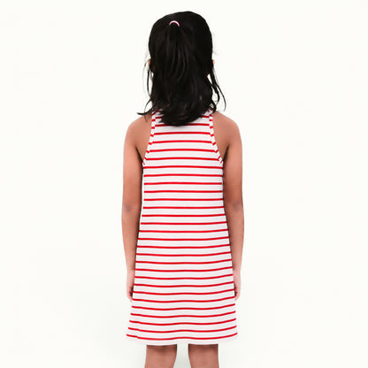 Red Stripe Two Strap Frock