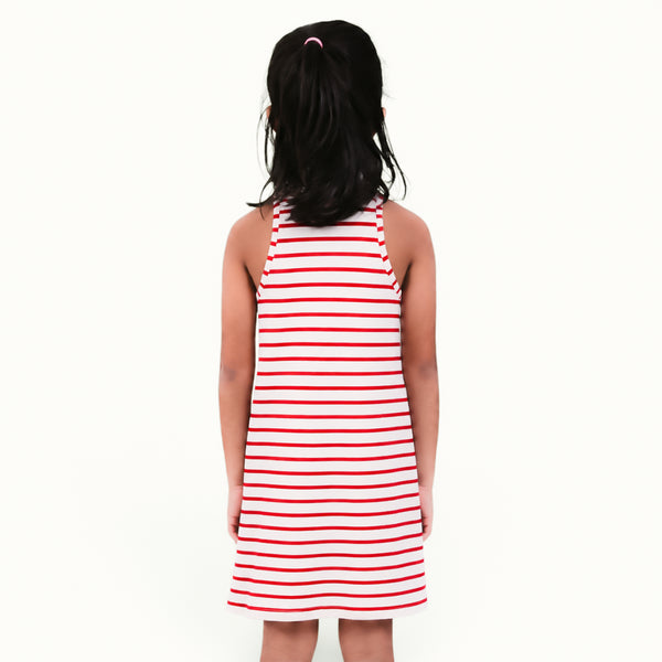 Red Stripe Two Strap Frock