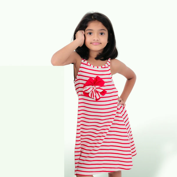 Red Stripe Two Strap Frock