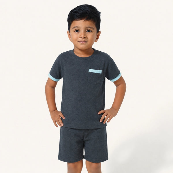 Grey & Blue Casual Co-ord Set