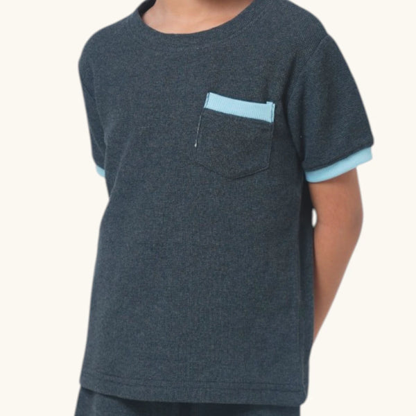 Grey & Blue Casual Co-ord Set