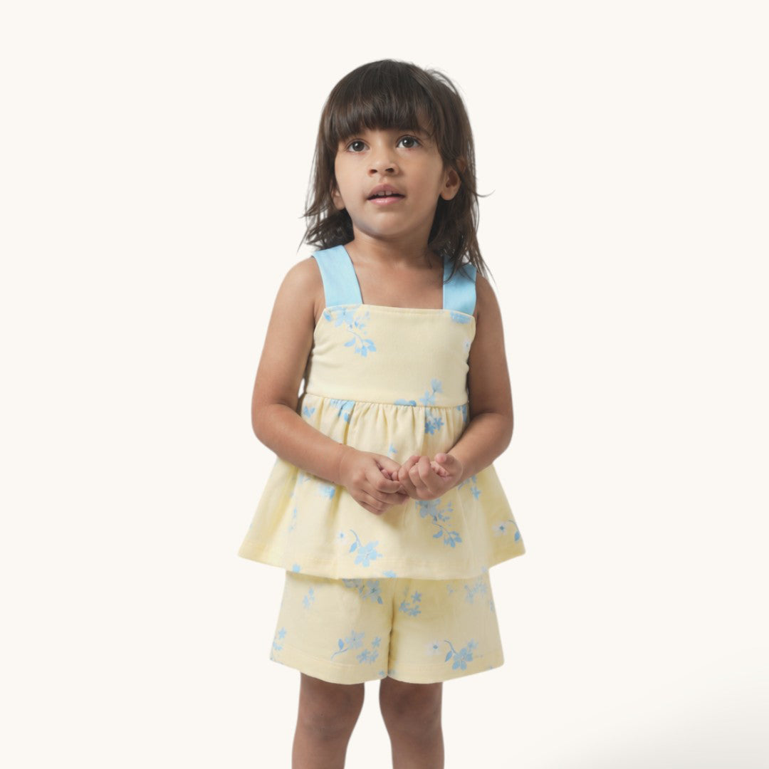 Yellow Floral Short Set
