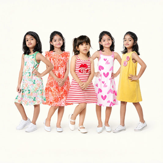 Sunny Splash Frock Set (Pack of 5)