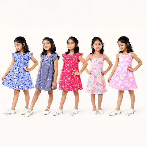 Colour Splash Frock Set (Pack of 5)