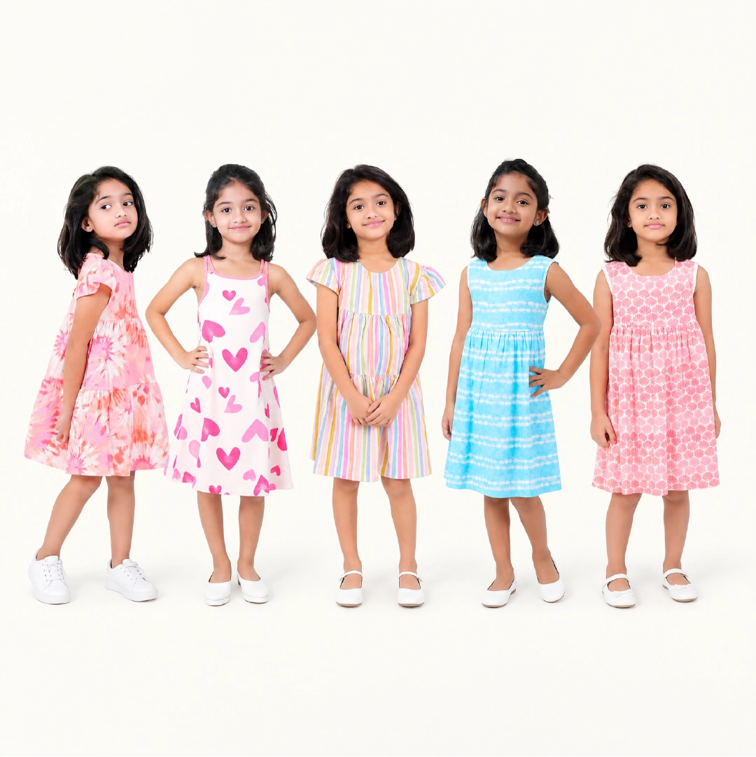 Colour Carnival Frock Set (Pack of 5)