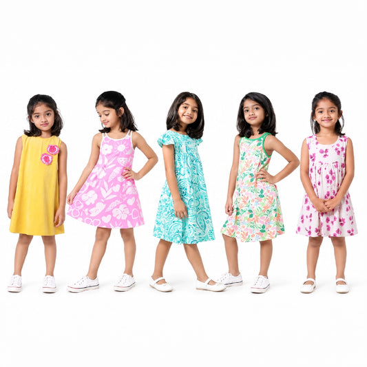 Cheerful Hues Frock Set (Pack of 5)