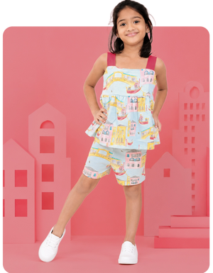 Girls Shorts Co-ord Set