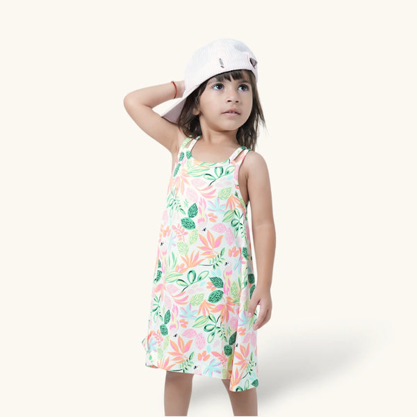 Neon Parrot Two Strap Frock