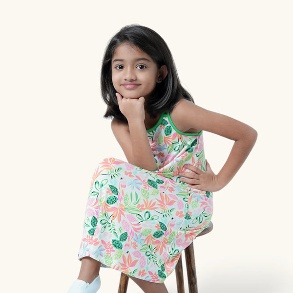 Neon Parrot Two Strap Frock