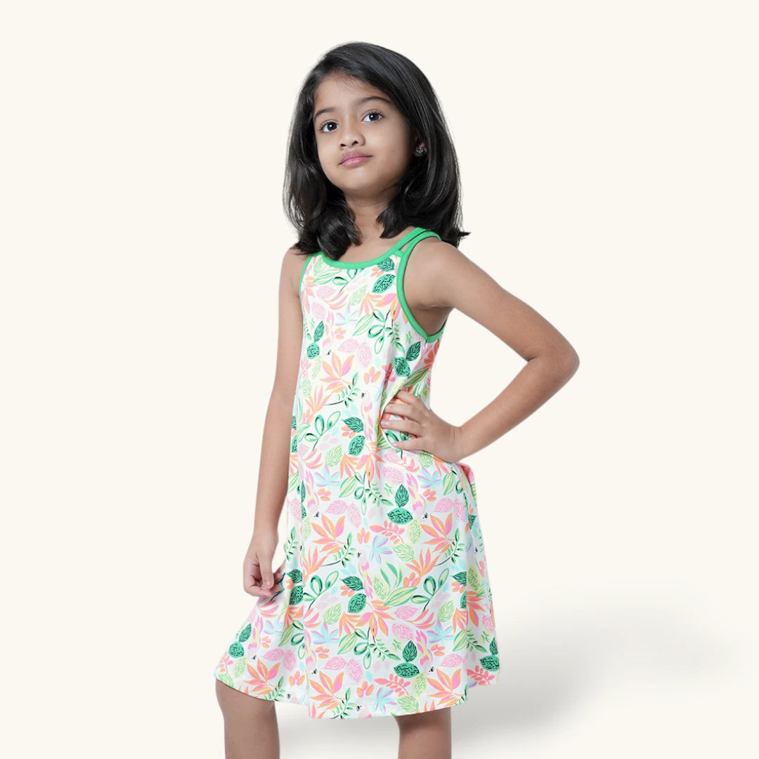 Neon Parrot Two Strap Frock