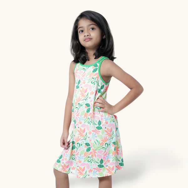 Neon Parrot Two Strap Frock