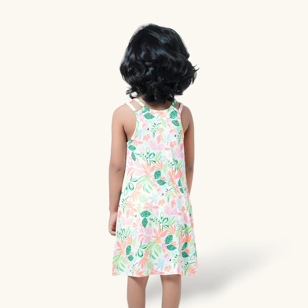 Neon Parrot Two Strap Frock