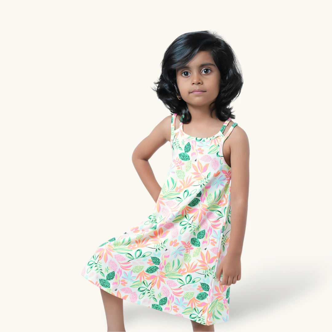Neon Parrot Two Strap Frock