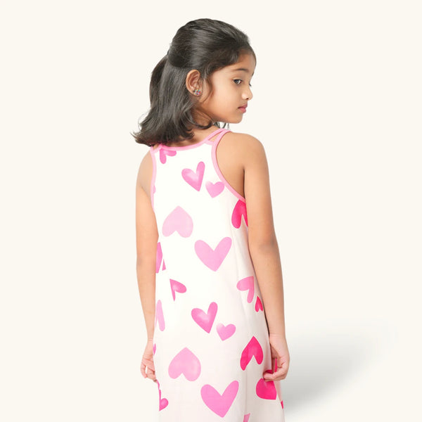 Pink Hearts Two Strap Frock