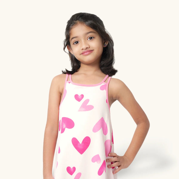 Pink Hearts Two Strap Frock