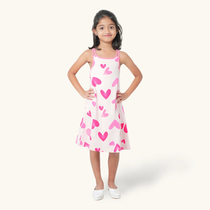 Pink Hearts Two Strap Frock
