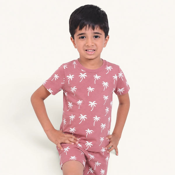 Boy's Coconut Tree Print Night Set
